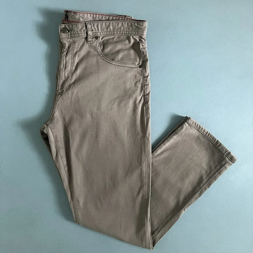 NWT Johnnie-O Hugo‎ 5-Pocket Pants Granite Gray Twill Preppy Jeans